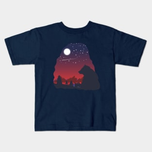 Beary Starry Night Kids T-Shirt